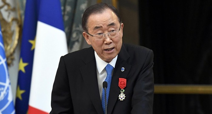 Ban Ki-moon es condecorado con la orden Caballero de la Legión de Honor